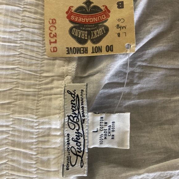 Lucky Brand White Elegant Laced Skinny Strap Tank Blouse - Picture 3 of 4